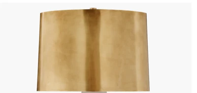 Visual Comfort KWS3612AB Oval Shade for KW3612 Armato Table Lamp,Antique Brass - Image 1 of 4
