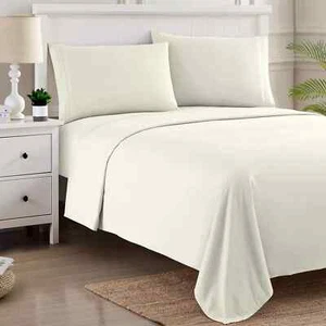 Split King 5 Piece Sheets Set (Ivory) Split King Size - Picture 1 of 6