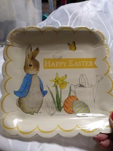 PETER RABBIT Meri Meri PAPER Plate Scallop Edge Pack 12 2020 - Picture 1 of 3