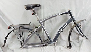 2010 Giant Hybrid E-Bike Frame Set Large 18" Mid-Drive Gray Fenders Fast Shipper - Picture 1 of 24