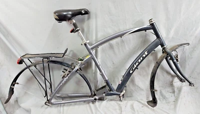 2010 Giant Hybrid E-Bike Frame Set Large 18" Mid-Drive Gray Fenders Fast Shipper - Image 1 of 4