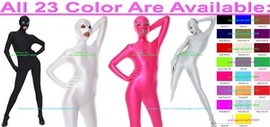 Unisex Bodysuit Outfit 23 Color Spandex Catsuit Costumes w/ Open Eyes/Mouth F356 - Picture 1 of 29