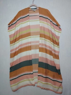 LOFT Abierto Ca4digan Mantón Longlines Kimono Talla S Cubre Fluido Boho Semi Transparente Foto 1 de 4