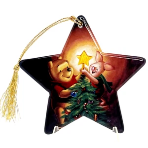 DISNEY Star Ornament A Christmas to Remember 1999 Winnie the Pooh and Piglet 4" - Picture 1 of 2