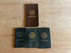 IAM Machinist Union Member Booklet Lot 1930s - 1960s Journeyman Vintage Named - Picture 1 of 24