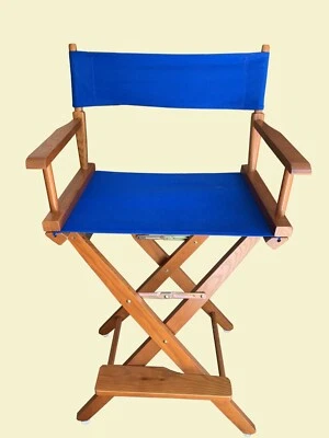 American Trails Extra-Wide Premium Two Bar Stools frame with Royal Blue Canvas - Image 1 of 4
