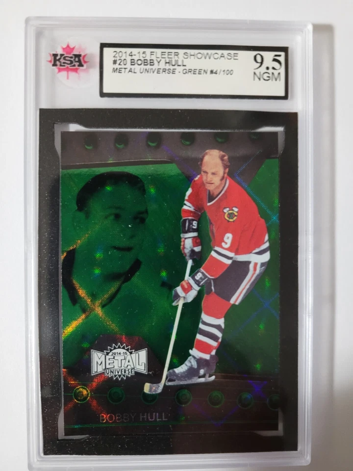 Bobby Hull 2014-15 Precious Metal Gem GREEN Hockey Card #4/100 KSA Graded 9.5!!! - Image 1 of 2