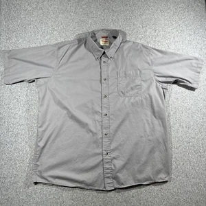 Wrangler Authentics Shirt Herren XXXL 2XT Arbeitskleidung Knopfleiste kurzärmelig grau - Bild 1 von 7