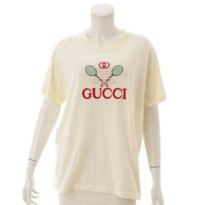 Gucci 548334 T-Shirt Club Multi Tee Tennis Beige Größe S Gebraucht Aus Japan - Bild 1 von 4
