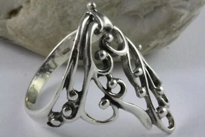 FILIGRANER DESIGNER RING BANDRING 925 ECHT SILBER SILBERRING / 566 - Bild 1 von 5