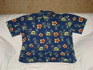 Herren J G Hook Freizeit Hawaii Blumen Tiki Hut Surfbrett Hemd Kurzarm XL  - Bild 1 von 4