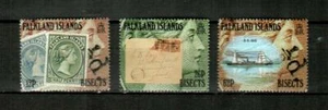 FALKLAND ISLANDS Scott's 541-42,544 ( 4v ) Bisects Centennial F/VF Used (1991 )  - Picture 1 of 1