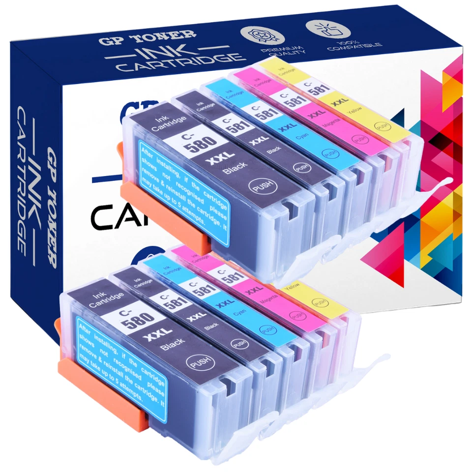 GP TONER Cartucce compatibile per CANON PGI-580 CLI-581XL PIXMA TS6150 TS705 TR8500 TR855