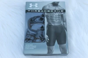 UNDER ARMOUR MEN'S MICRO THREAD BOXER JOCK SZ S COLOR BLACK BOXER BRIEF - Picture 1 of 2