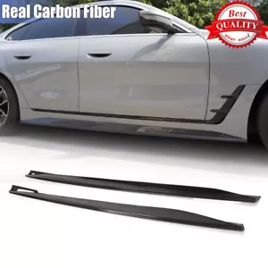 For BMW 4 Series G26 M Sport 440i 4-Door Real Carbon Side Skirts Extension Lips - Foto 1 di 13