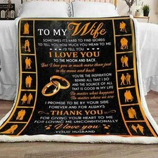 To My Wife - Thank You Sofa Fleece Blanket 50-80
