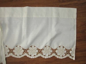 Pair of Todays Curtain Off-white Burnout Curtain Valances ** New** - Picture 1 of 6