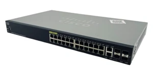 Cisco SG350-28P 28-Port Gigabit PoE Managed Switch w/ Power Cable - Bild 1 von 6