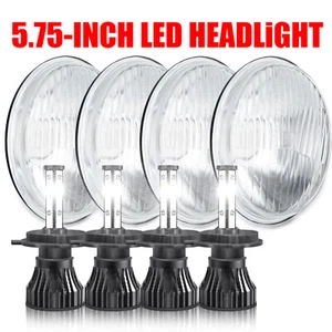 4pcs 5.75" 5-3/4" inch Round Hi/Lo Beam Led Headlights Amber DRL Turn Lights - Picture 1 of 19