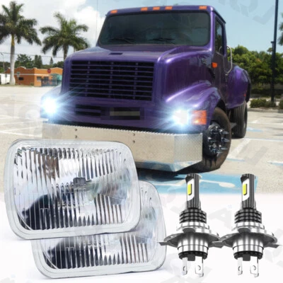 For International 4700 4900 8100 9900 9900I IX 5x7 7x6" LED Headlight HI-LO Beam - Image 1 of 4