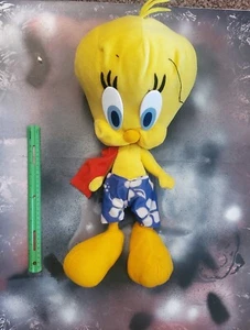 Vintage Tweety Bird Looney Tunes Stuffed Plush Six Flags Warner Bros Large 606L - Picture 1 of 6