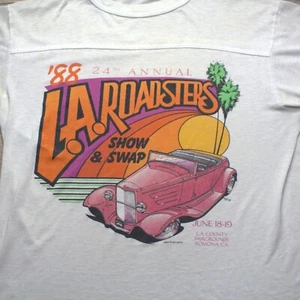 1988 LA Roadster Show 24th Anniversary Crew Neck T-Shirt Large - Picture 1 of 7