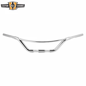 Chrome 1-1/4" Fat Low Hollywood Handlebar Fit For Harley Springer 1" Clamp - Picture 1 of 7