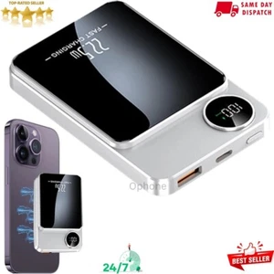 Power Bank Magnétique Sans Fil 5000mAh 15W Chargeur Rapide pour iPhone MagSafe 22,5W - Photo 1 sur 8
