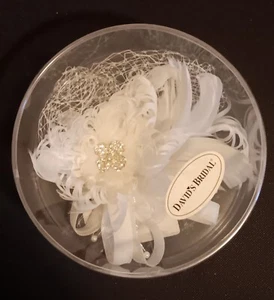 David's Bridal Wedding Short Bandeau Veil Headpiece For Bride - Picture 1 of 6