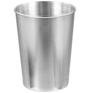 Stainless Steel Water Cup Bathroom Organizer Countertop Metal Cups Tumblers - Picture 1 of 12