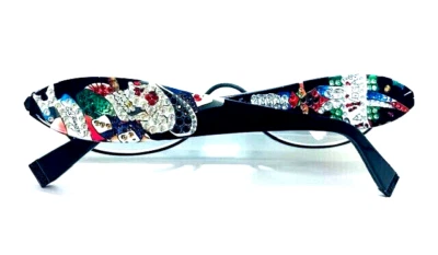 Vintage Ed Hardy Tattoo Reading Glasses Las Vegas 3.00 w Swarovski Crystals $279 - Image 1 of 4