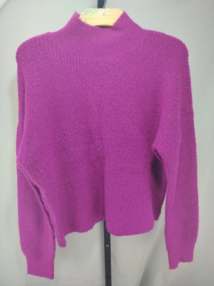 Sanctuary 品红长袖套衫毛衣模拟海龟领女式,尺寸 XS — 第 1/4 张图片