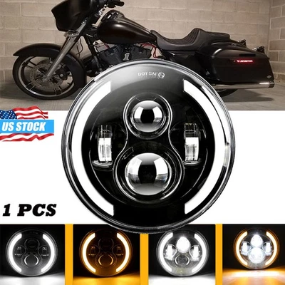 Lámpara de faro LED redonda de 7 pulgadas para Yamaha XJ XS 250 400 600 650 750 850 1100 Foto 1 de 4