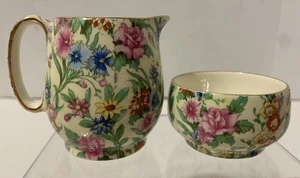 Royal Winton England Chintz KEW Individual Creamer & Sugar Set - Picture 1 of 9