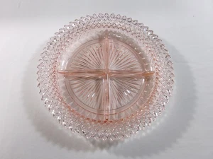 Vintage Pink Depression Glass Anchor Hocking Miss America 4 Part Relish Dish - Picture 1 of 7
