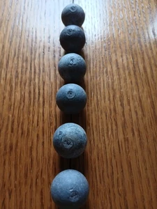 (6) Musketenkugeln mit Markierung Nachlassfund  - Bild 1 von 6