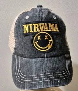 Mütze Nirvana Music Band Washed Trucker Khaki Mesh Hat - Bild 1 von 12