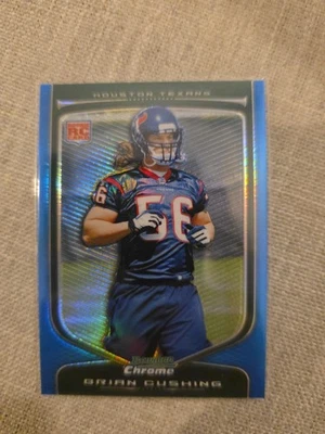BRIAN CUSHING  2009 Bowman Chrome BLUE Refractor #149 Houston Texans RC /150 - Image 1 of 2