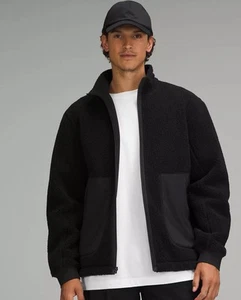 Lululemon Men’s Jacket High Pile Fleece Full-Zip Black Size: XL NWT - Picture 1 of 6