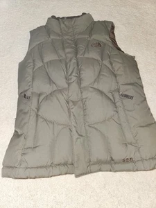 The North Face Down Vest 600 Fill Women’s Small Olive Green TNF Puffer - Picture 1 of 9