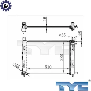 RADIATOR ENGINE COOLING 728-0063 FOR DACIA DOKKER/Box/Body/MPV LOGAN/MCV/II 1.6L - Picture 1 of 8