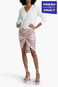 RRP€755 MISSONI Pullover Jumper IT40 US4 UK8 S White Mediumweight Knit V-Neck - Picture 1 of 7
