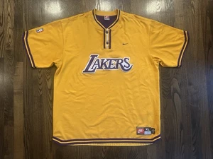 Camiseta deportiva de calentamiento vintage Nike LOS ANGELES LA LAKERS talla XL - Imagen 1 de 5