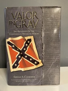 1998 SIGNIERTES Bürgerkrieg Geschichtsbuch "Valor in Gray" Schutzumschlag - Bild 1 von 9