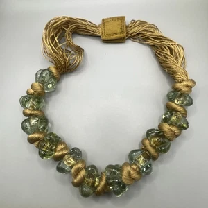 Vintage Handmade Necklace Melon Glass Beads Nigh Purity Qu Sparkle And Shine - Picture 1 of 10
