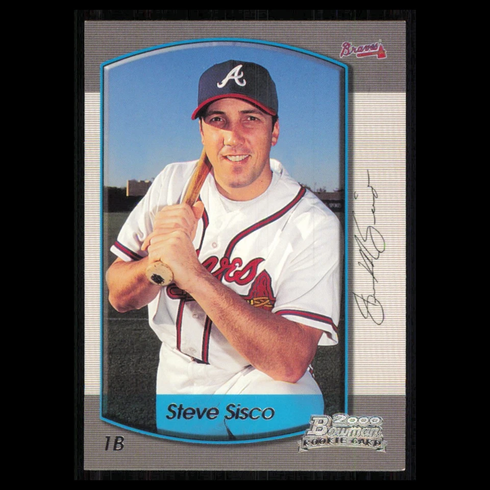 Steve Sisco Rookie #83 2000 Bowman Draft Picks - Prospects Atlanta Braves Card - Image 1 of 3