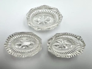 Antike Salzkeller - Kaviarschalen - geschliffenes Glas - 3er Set - Bild 1 von 4
