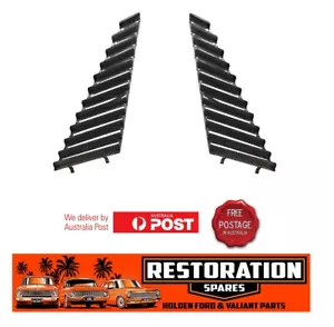 COMMODORE VN HORIZONTAL TYPE SIDE QUARTER WINDOW VENETIANS PAIR (2) BLACK - Picture 1 of 3