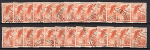 1952 PNG Papua New Guinea 2 1/2d Bird of Paradise Lot 26 Stamps Used - Picture 1 of 1