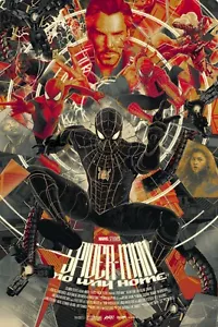 Mondo Spider-Man No Way Home by Matt Taylor Black and Gold Variant Print Poster - Picture 1 of 1